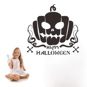 2019 New Happy Halloween Pumpkin Removable Home Wall Stickers