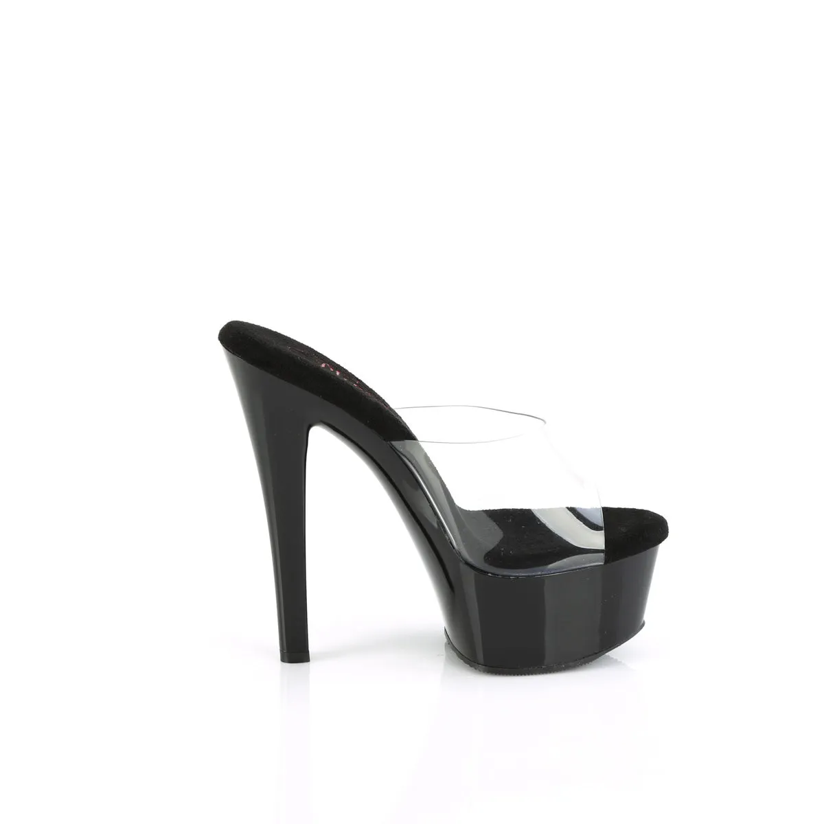 6 Inch Heel GLEAM-601 Clear Black