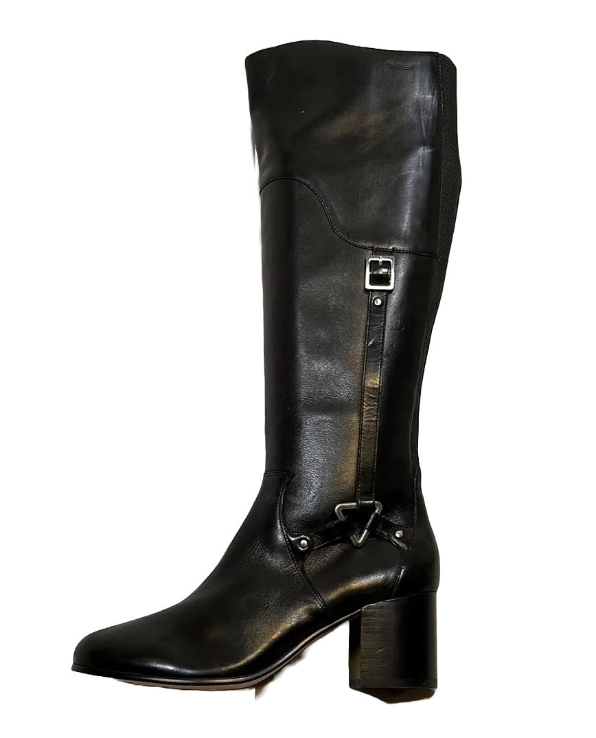 ADRIENNE VITTADINI Women's • Gordy • Boot - Black Soft Calf Leather 6M