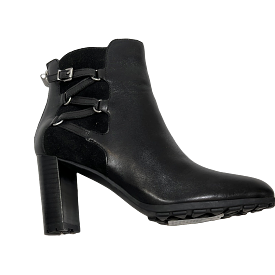 ADRIENNE VITTADINI Women's •Tricia• Ankle Bootie 6M Black Leather