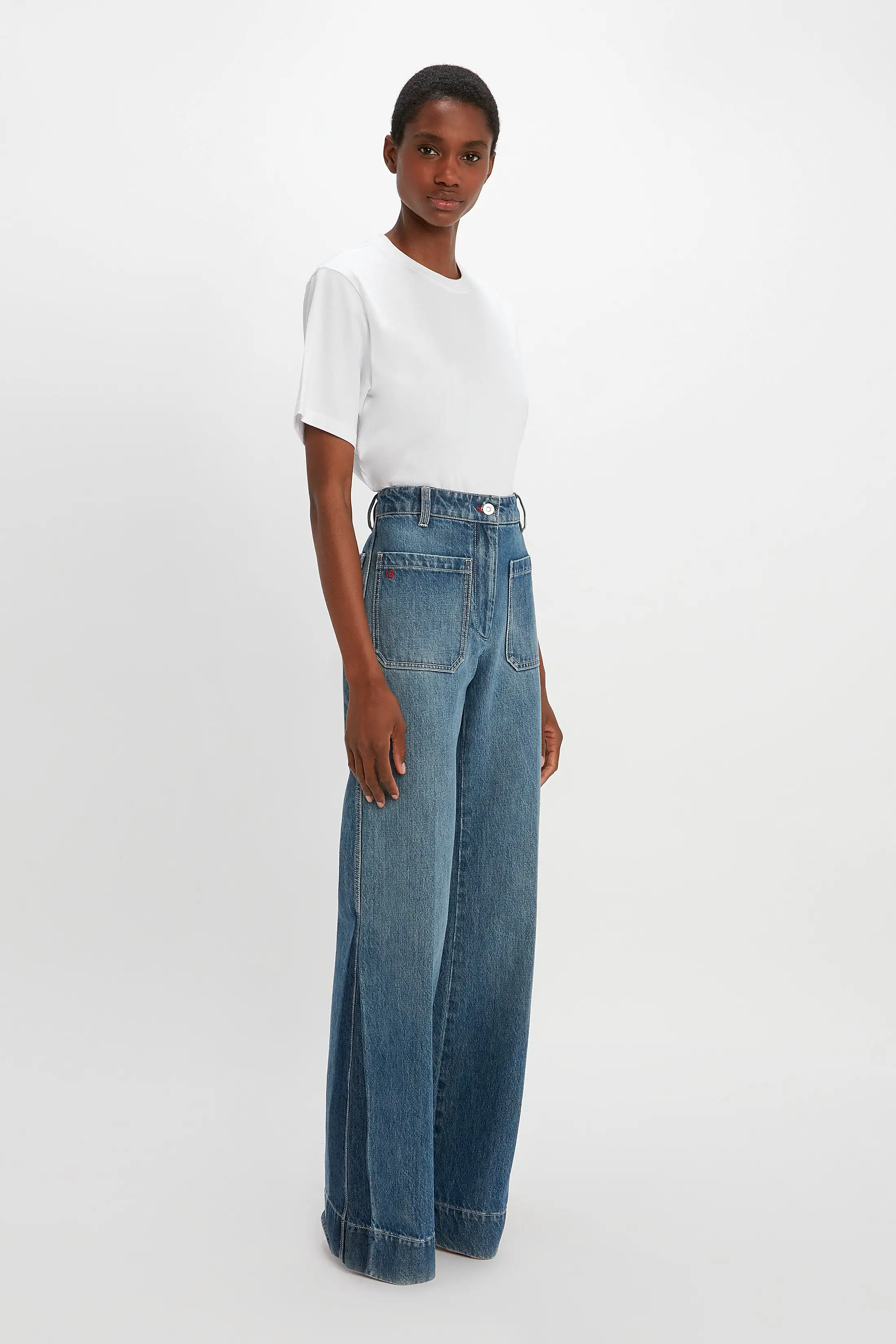 Alina High Waisted Jean In Shadow Wash