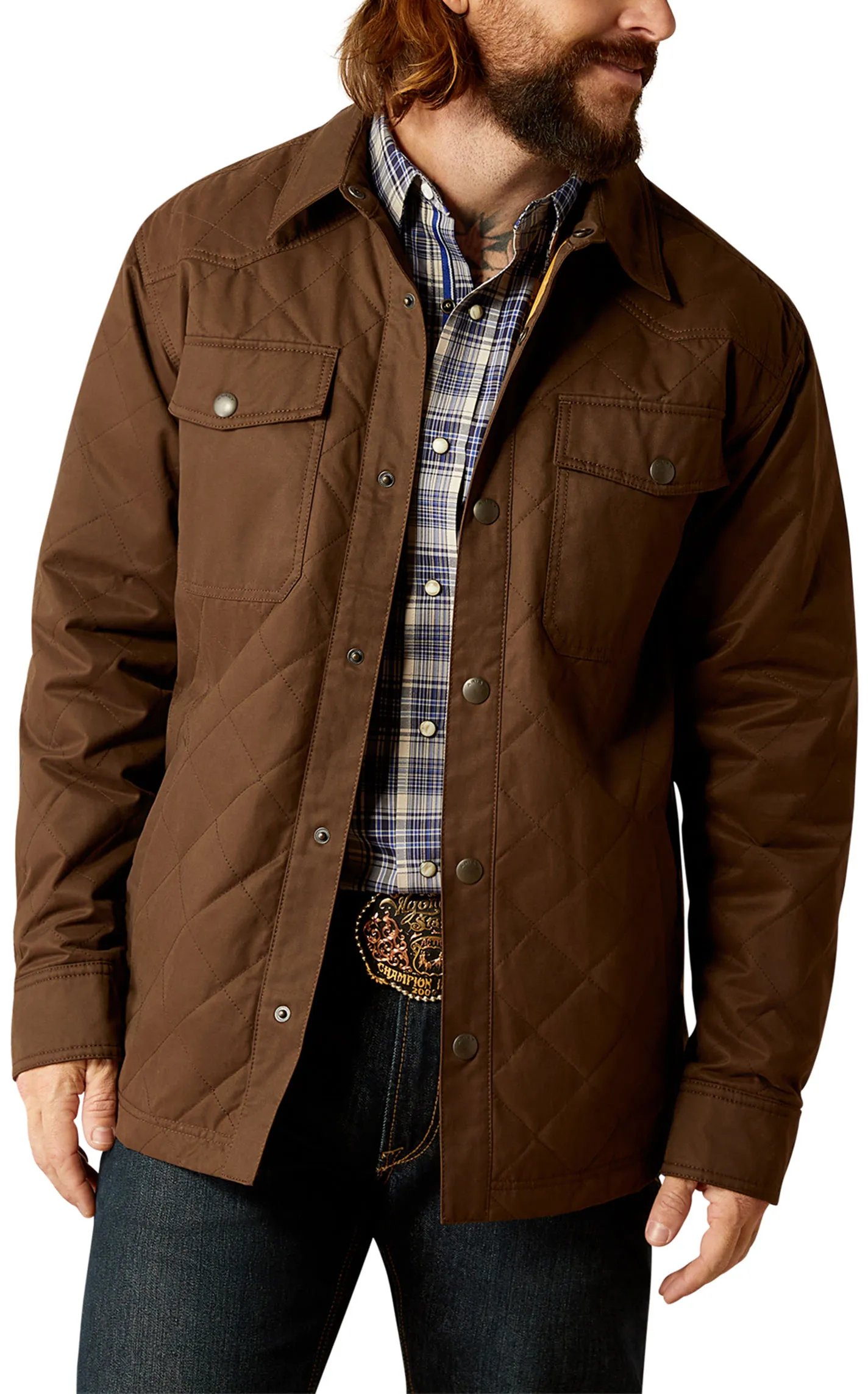 Ariat Men's Demitasse Grizzly Brown Shirt Jacket