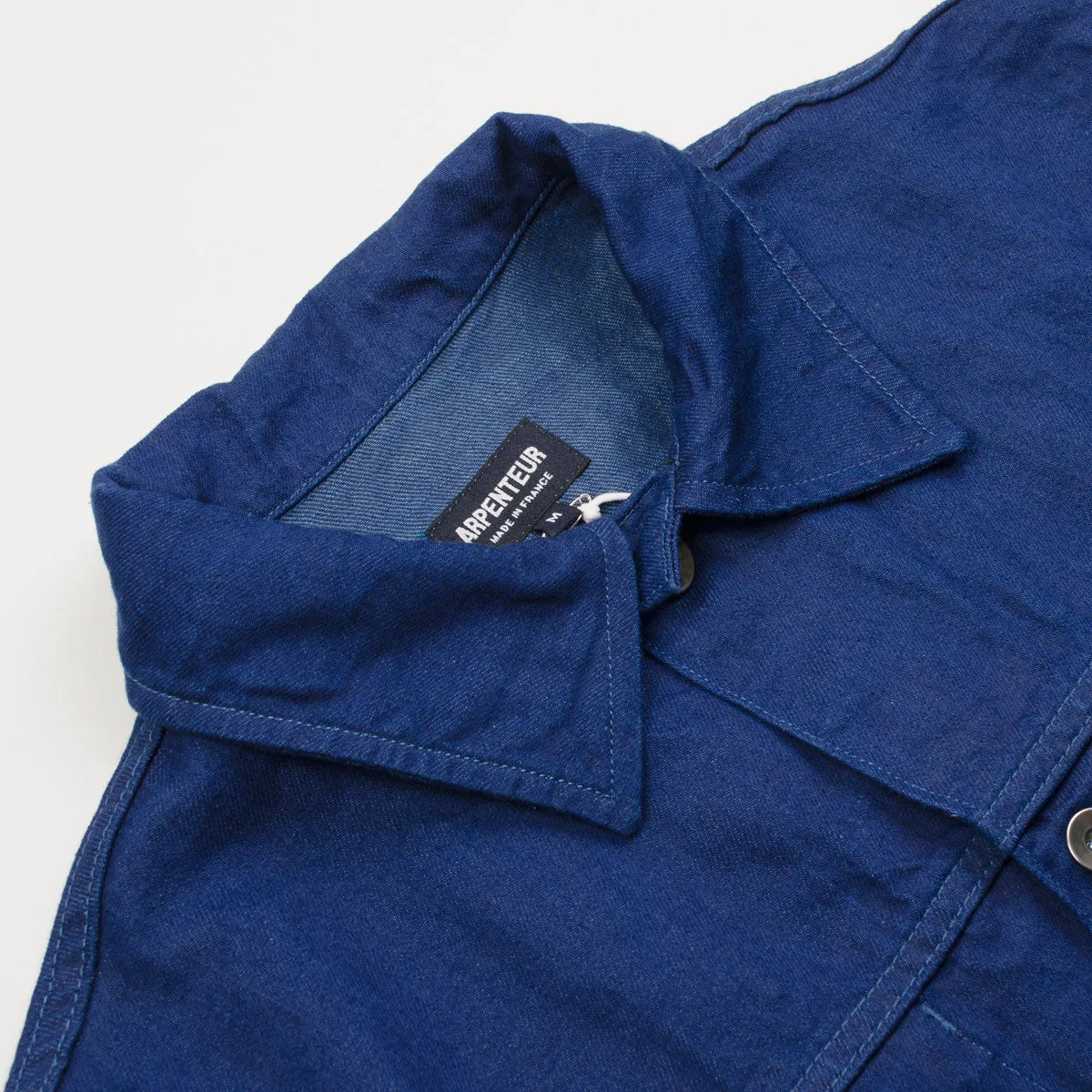 Arpenteur - Eddie Cotton / Linen Sergé Jacket - Plain Woad Blue