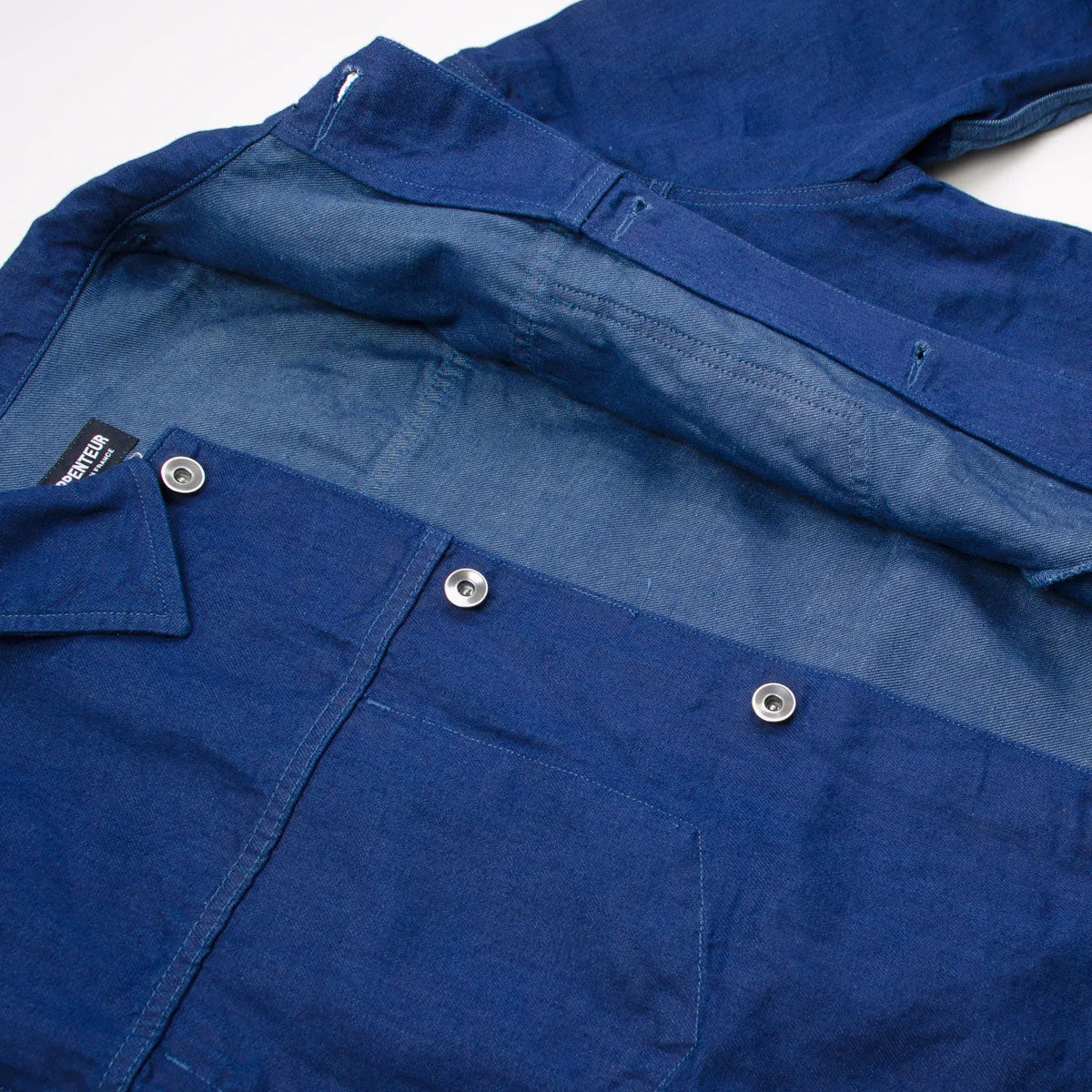 Arpenteur - Eddie Cotton / Linen Sergé Jacket - Plain Woad Blue