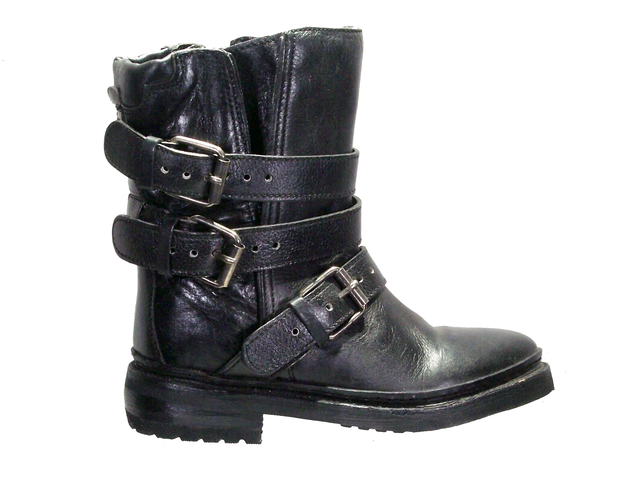 ASH Women's • Emmy  • Motorcycle Boot - Black Leather 36M