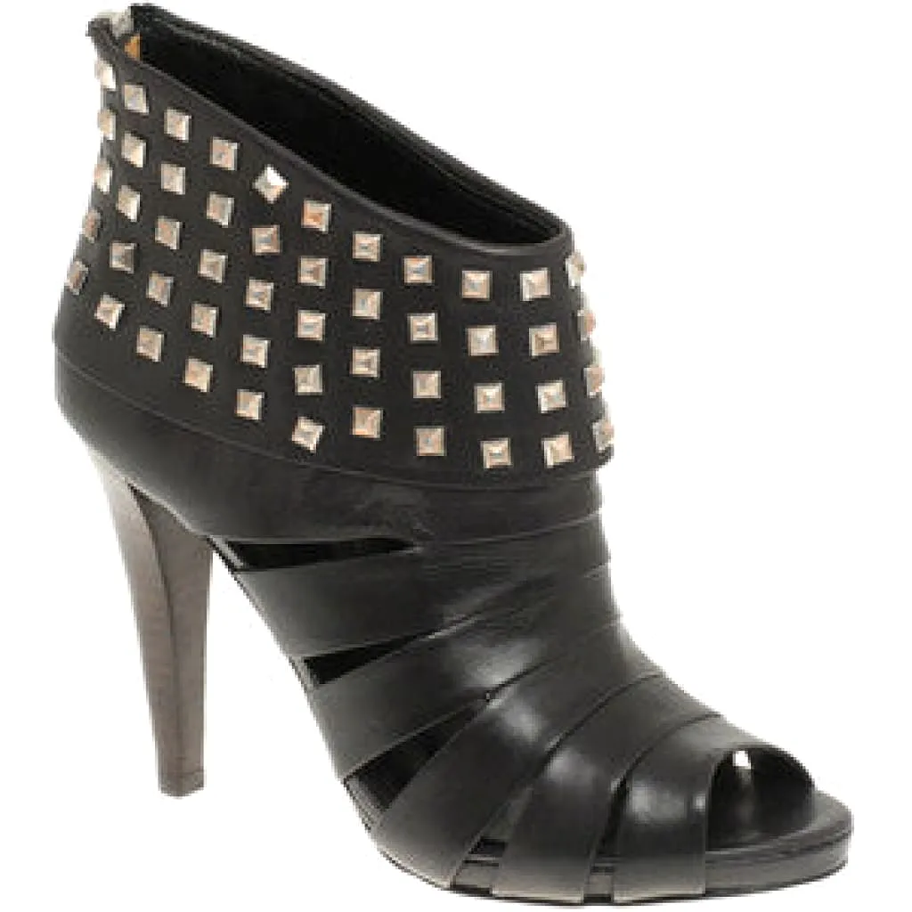 ASH Women's •Kate• Peep-Toe Studded Ankle Booties