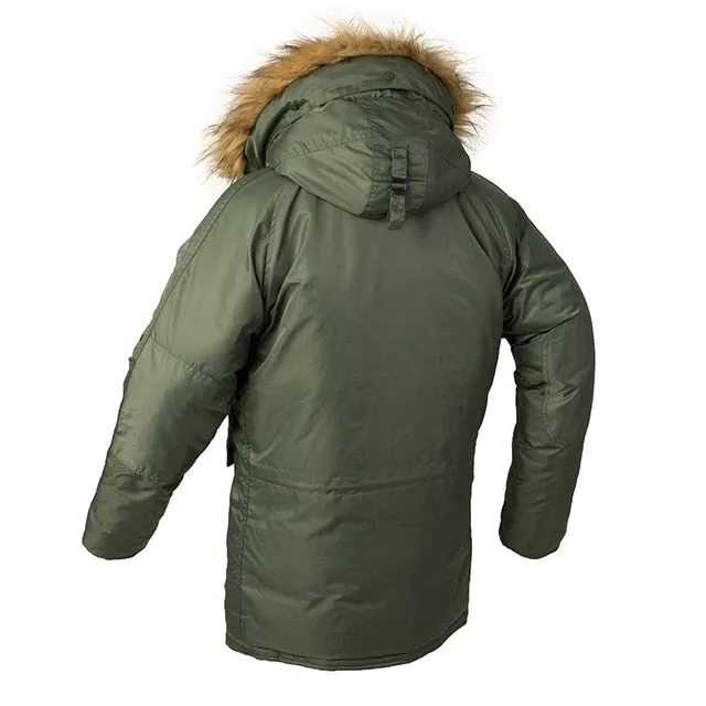 AshoreShop Men's Winter Tactical Snorkel Style Military Parka