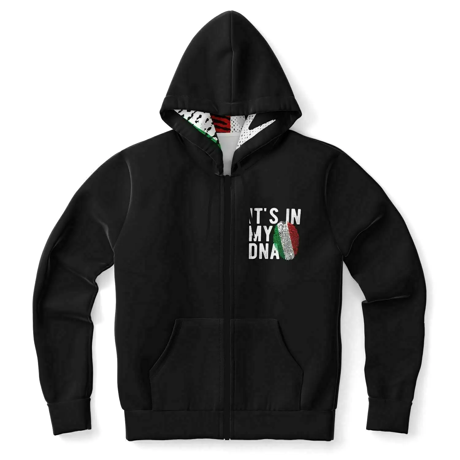 Athletic Zip-Up Hoodie - AOP