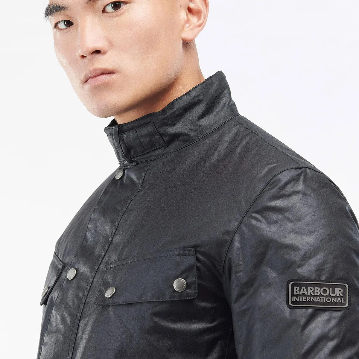 Barbour International - Tourer Duke Wax Jacket in Navy