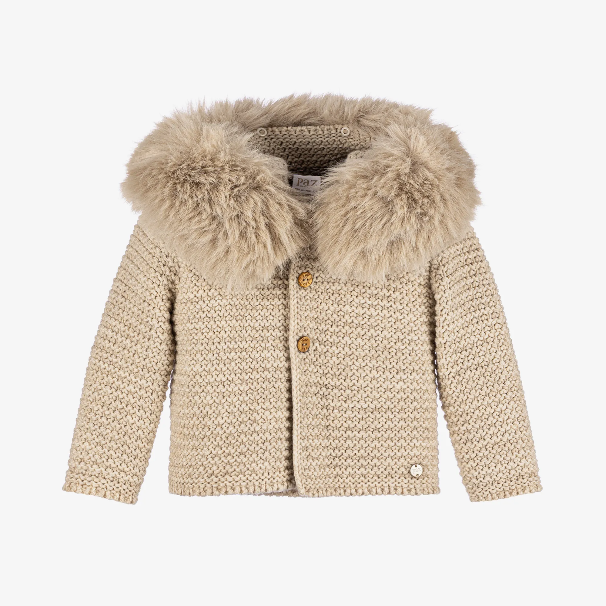 Beige Knitted Wool Jacket