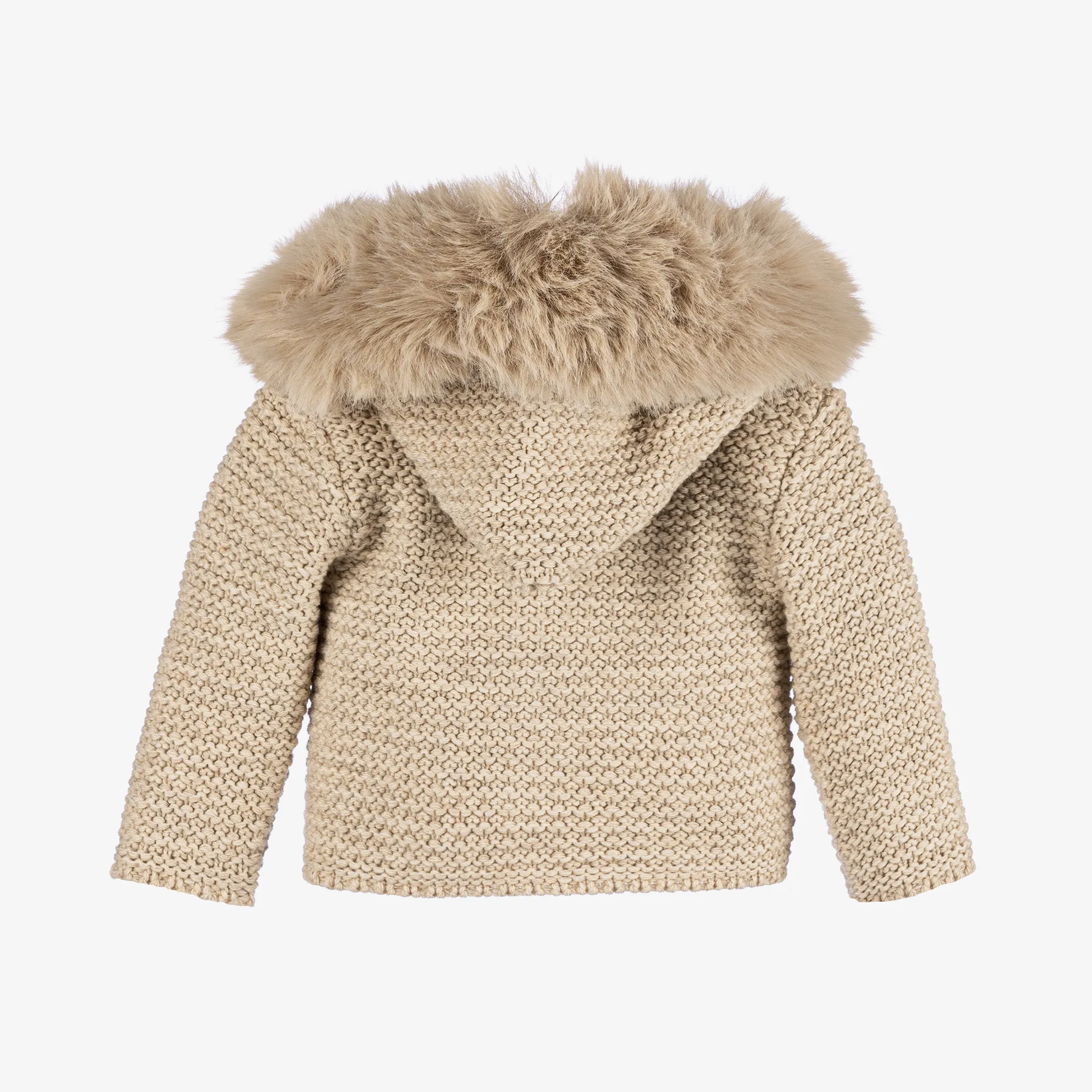 Beige Knitted Wool Jacket