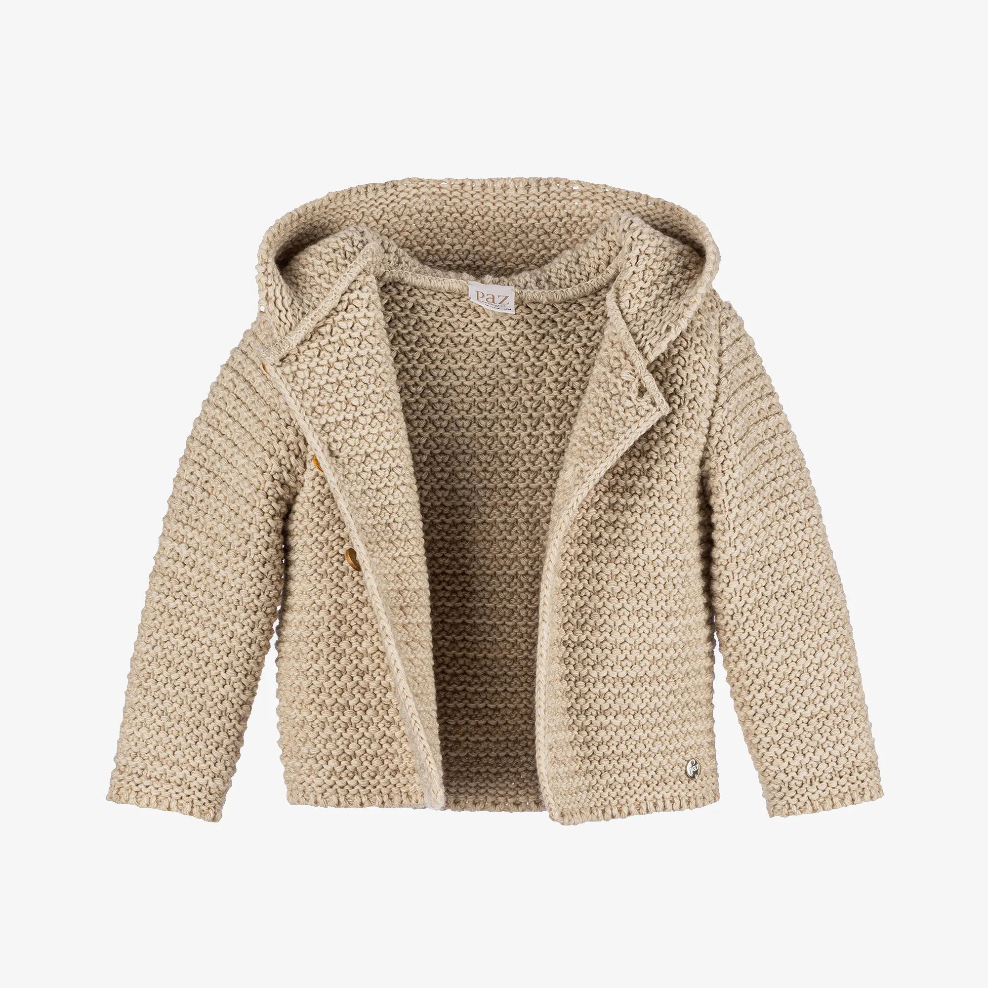 Beige Knitted Wool Jacket