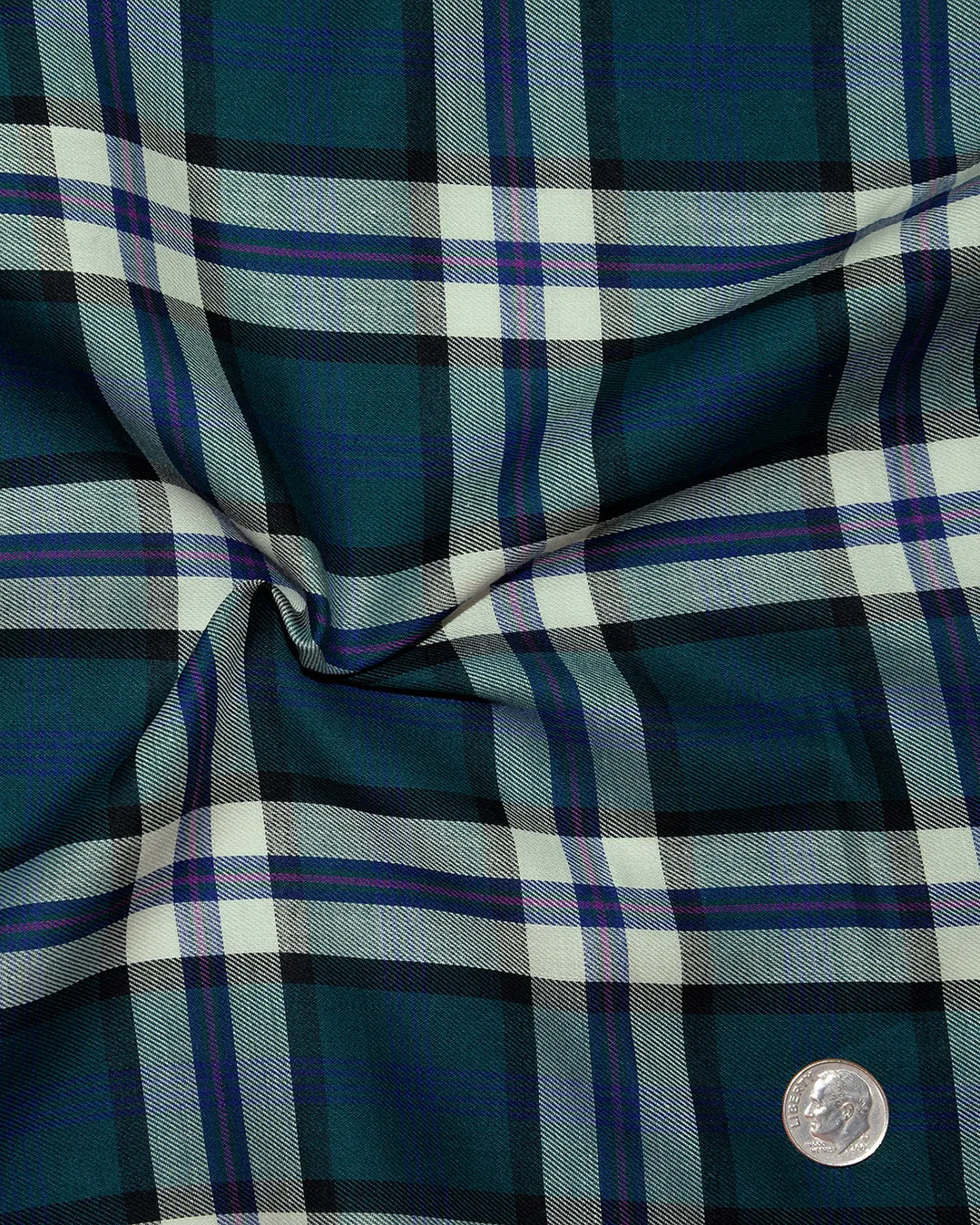 Blue Green White Checks Shirt