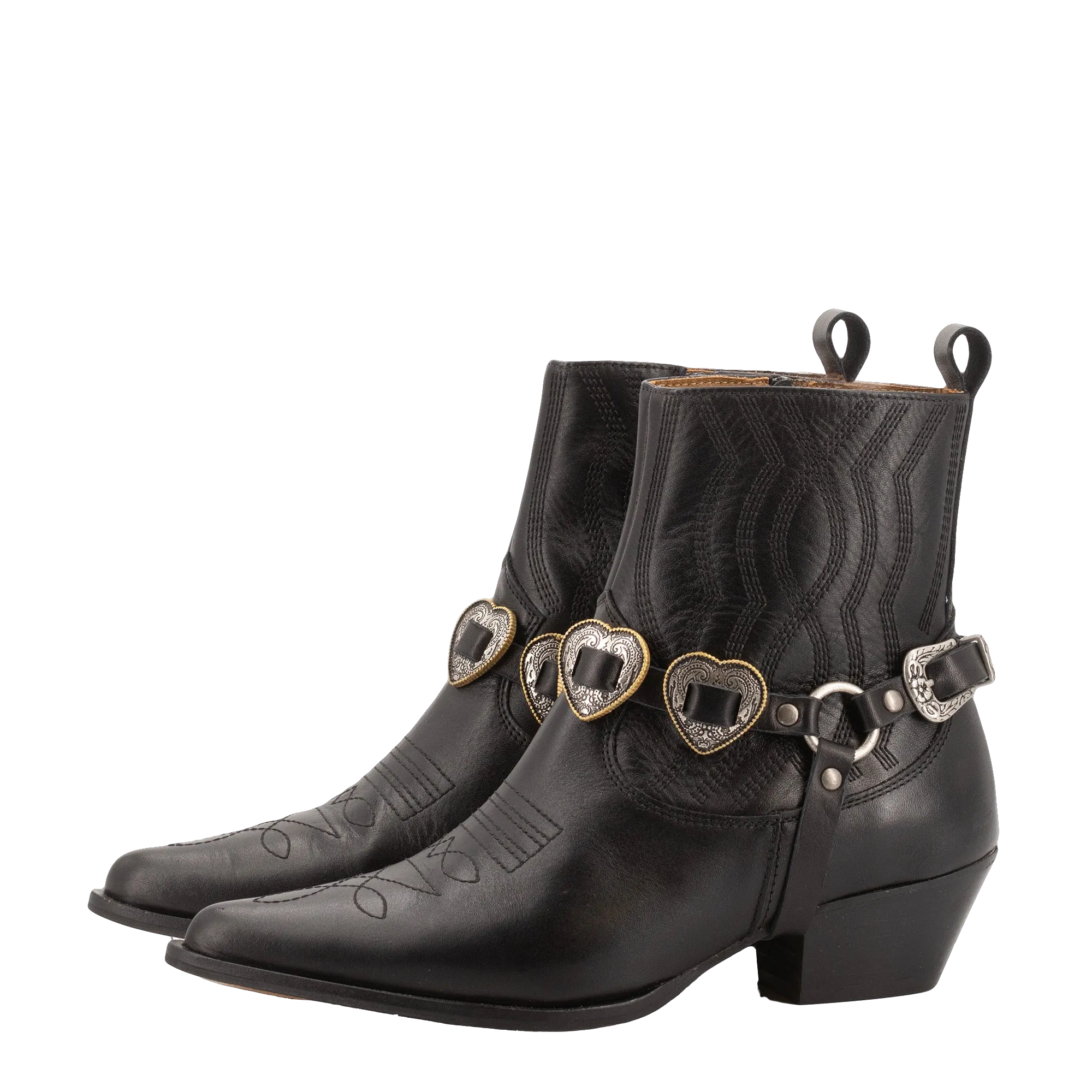 BLUES BLACK WESTERN BOOTIES