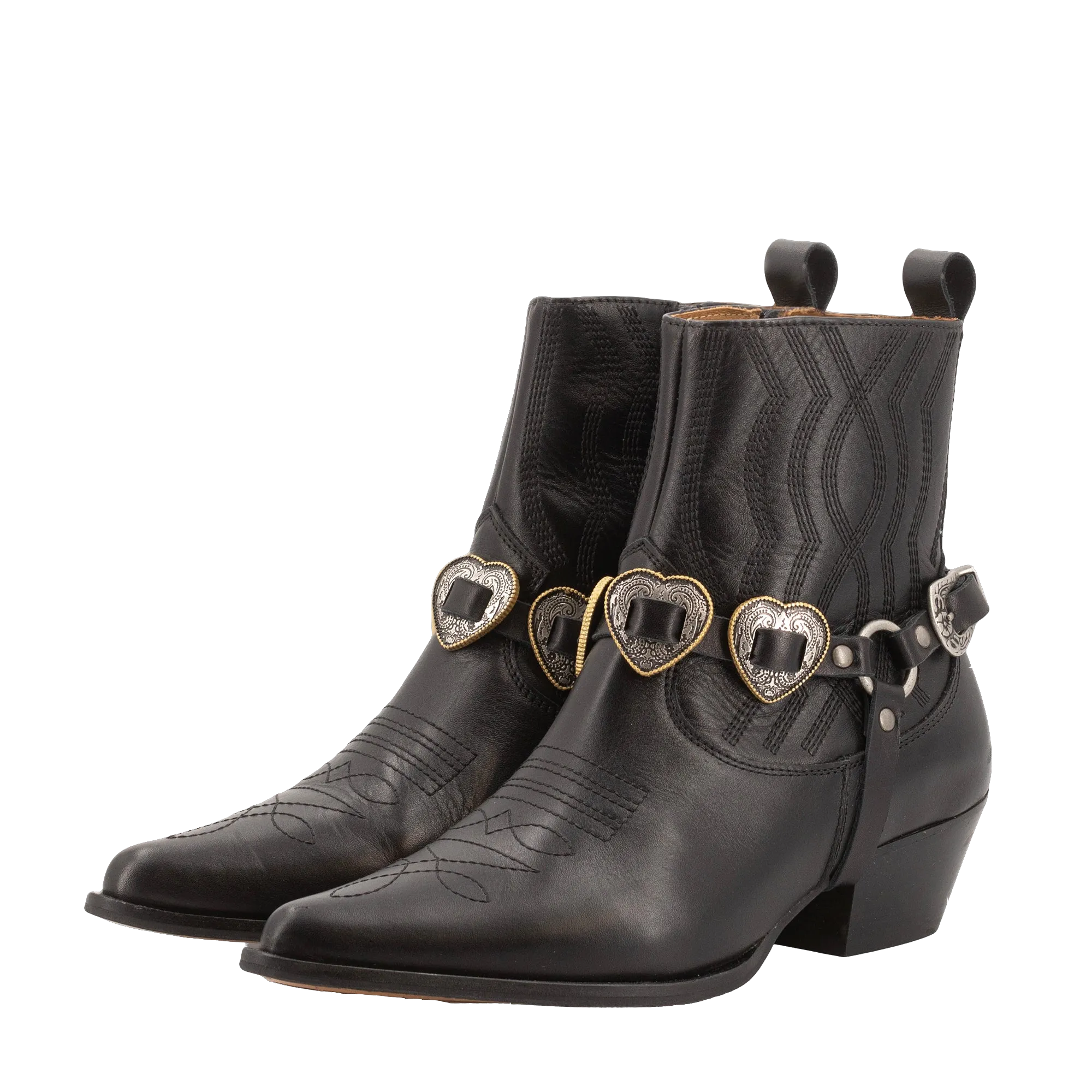 BLUES BLACK WESTERN BOOTIES