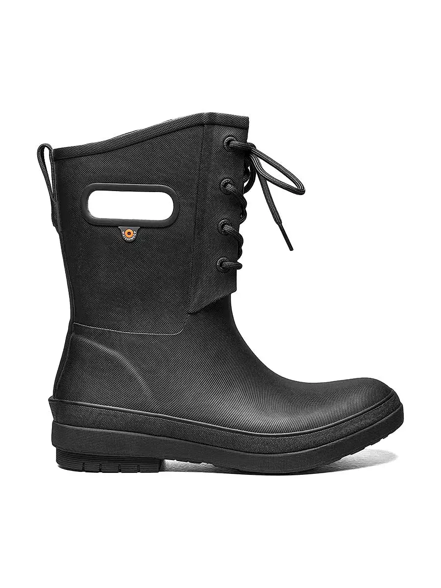 Bogs - Women's Amanda II Lace Black Rain Boots