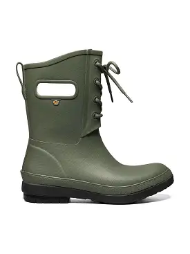 Bogs - Women's Amanda II Lace Green Rain Boots