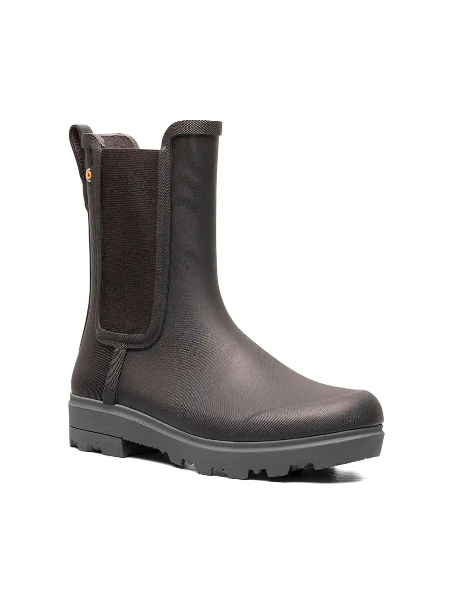 Bogs- Women's Holly Tall Chelsea Black Rain Boots 72822001