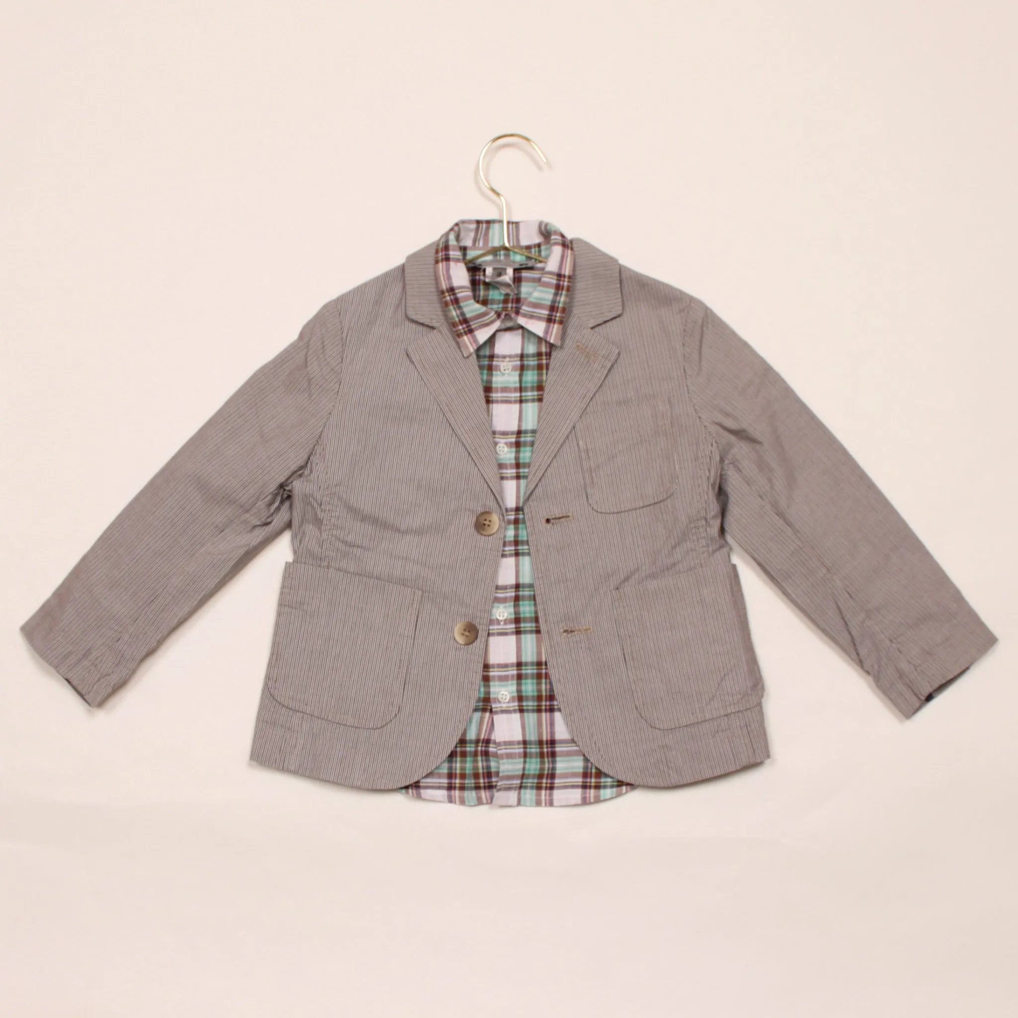 Bonpoint Cotton Stripe Blazer: 3 Years