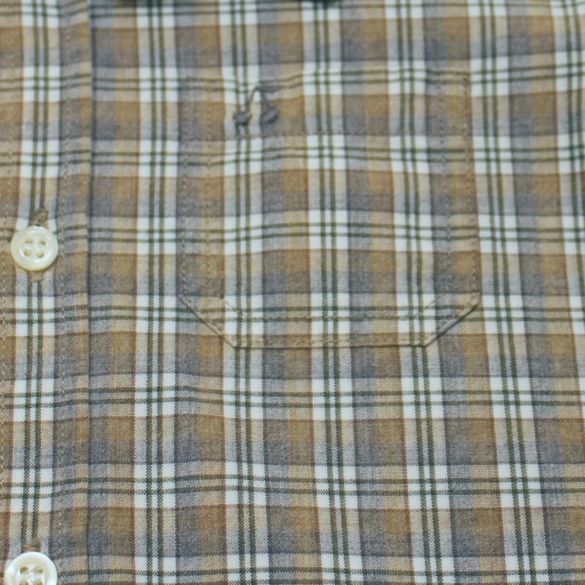 Bonpoint Taupe Check Shirt With Collar And Cherry Motif: 18 Months