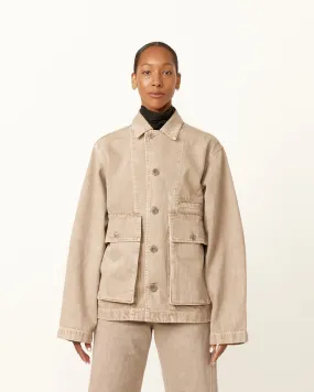 Boxy Jacket in Snow Beige