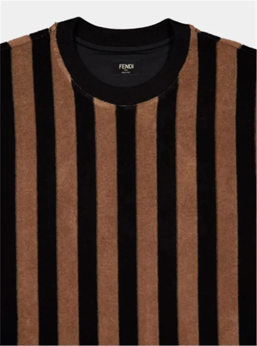 BROWN PEQUIN TERRY T-SHIRT