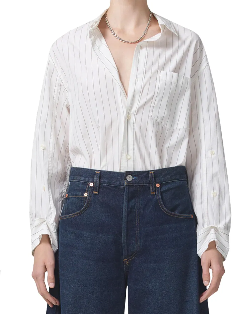 Brown Stripe Kayla Shirt