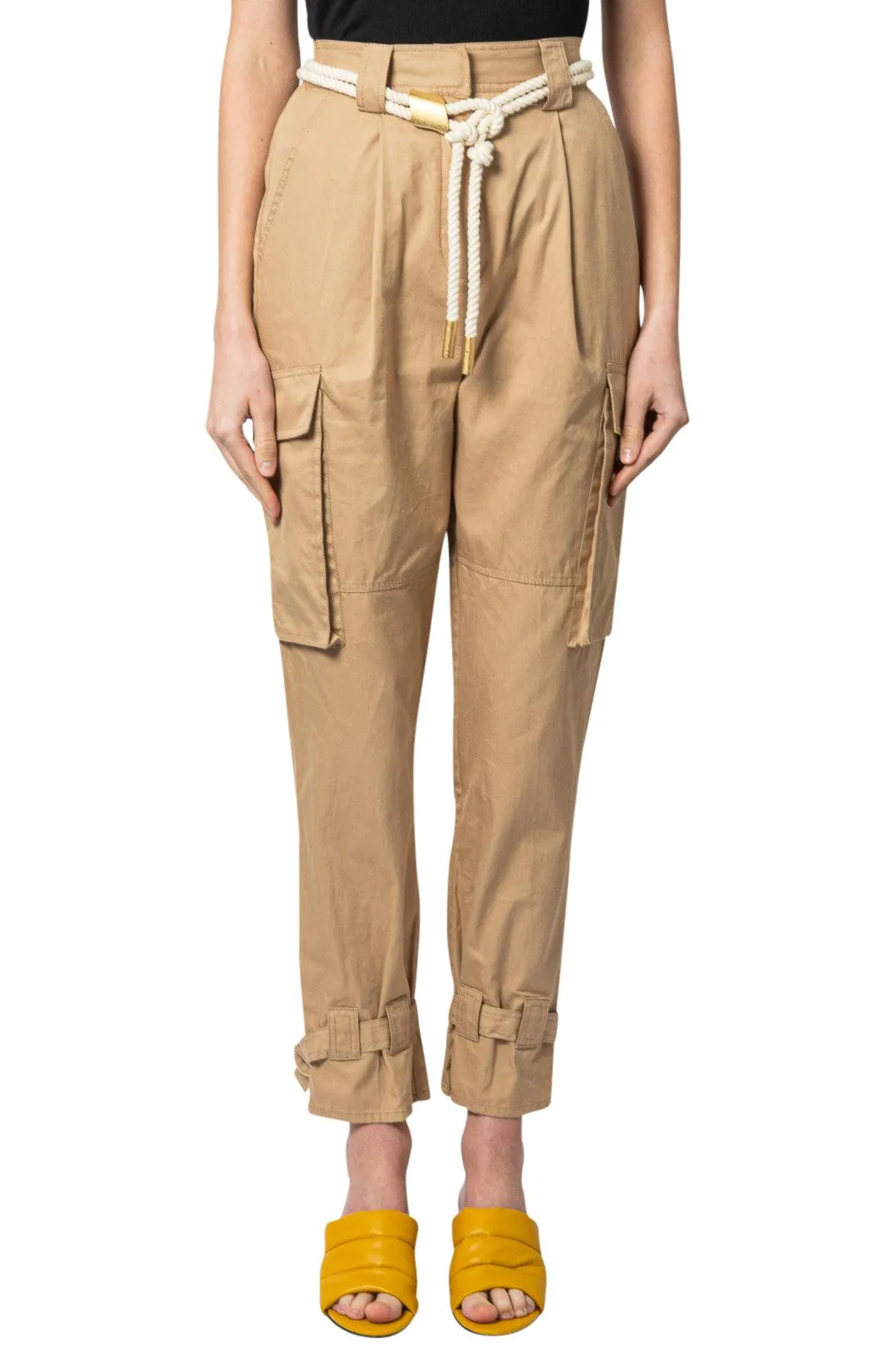 Cargo high-waist trousers