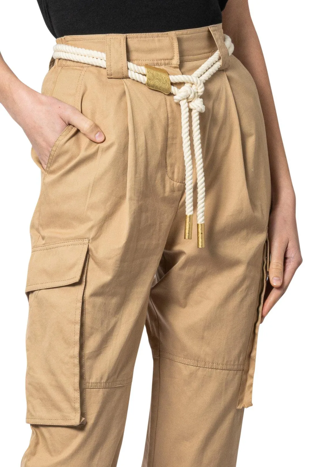 Cargo high-waist trousers