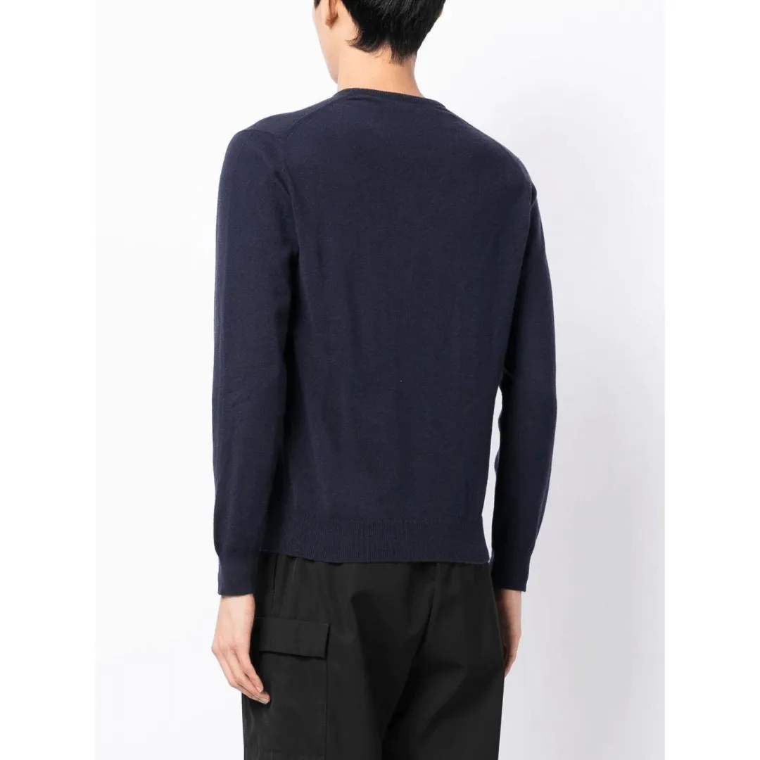 CASHMERE V-NECK SWEATER NAVY