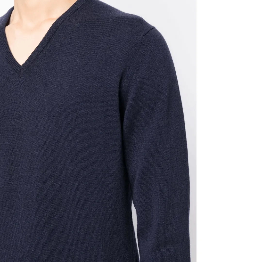 CASHMERE V-NECK SWEATER NAVY