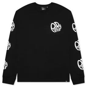 Circle Tweak Logo L/S T-Shirt - Black