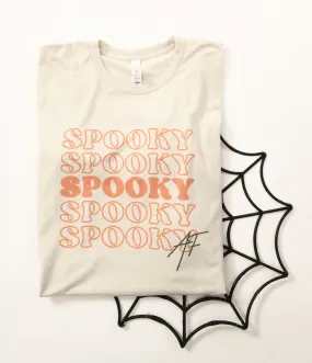 Cream Spooky AF Fitted Graphic Tee