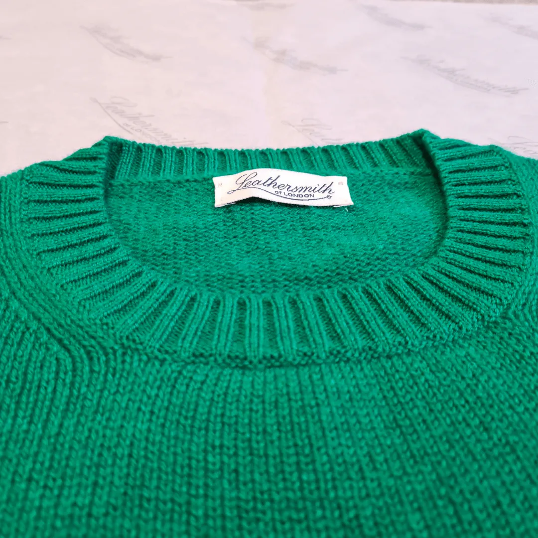 CREW NECK CASHMERE SWEATER GREEN