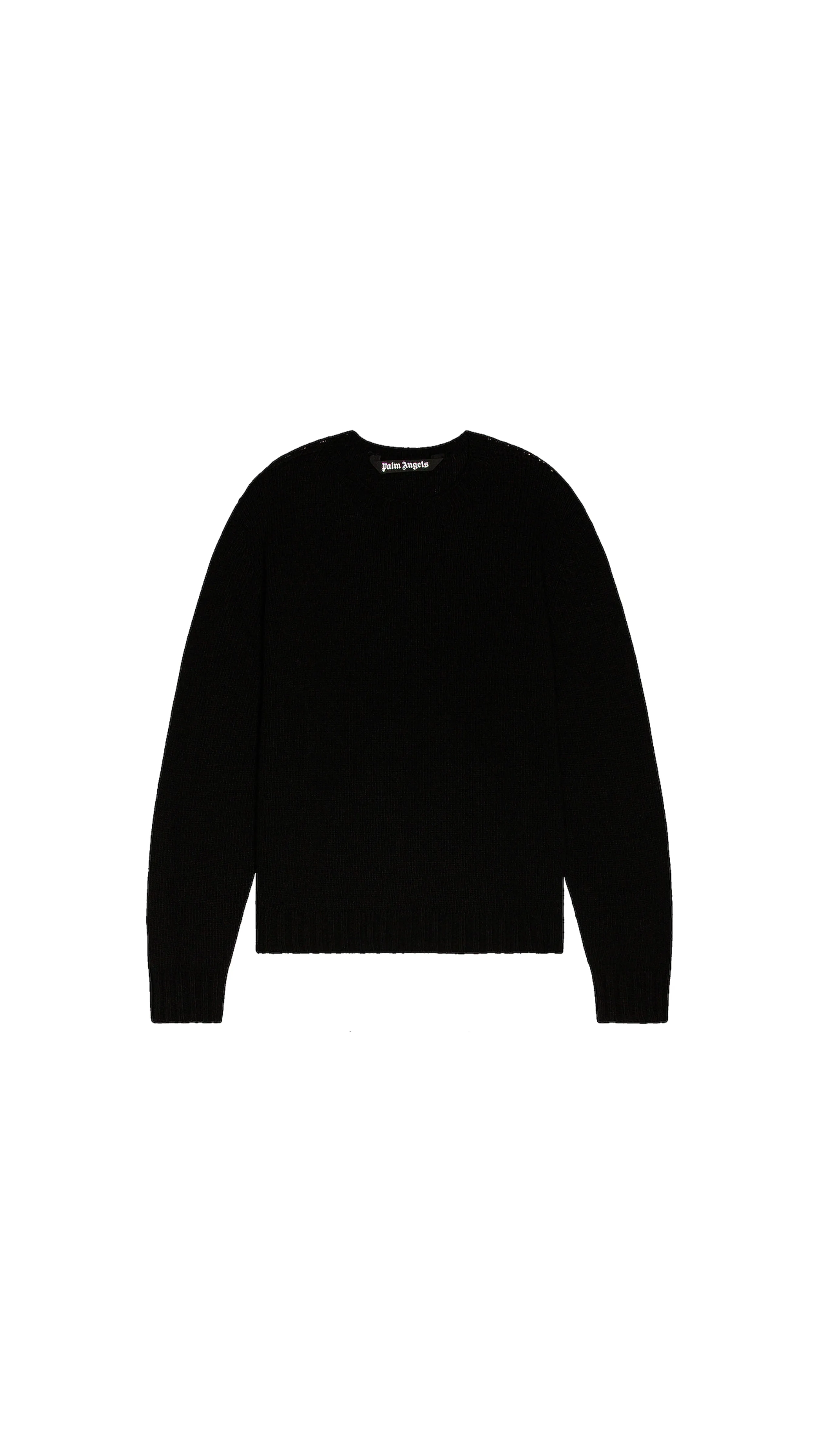 Curved Logo Sweater - Black White