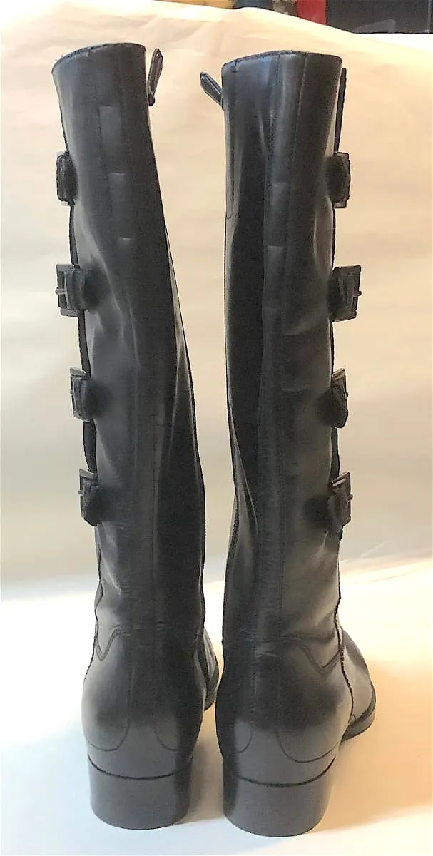 ECCO Women's •Sullivan•Tall Strap Boot -Black Leather- Size  7-7.5 US/EU 38