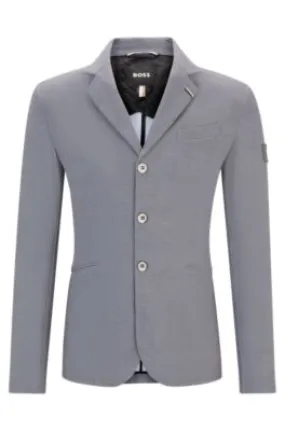 Equestrian stretch show jacket with salt-and-pepper effect