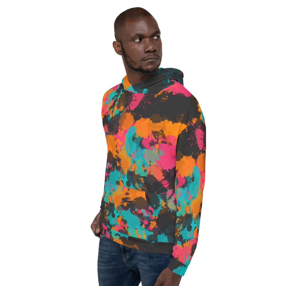 Fiesta Colors Paint Splatter Pullover Hoodie