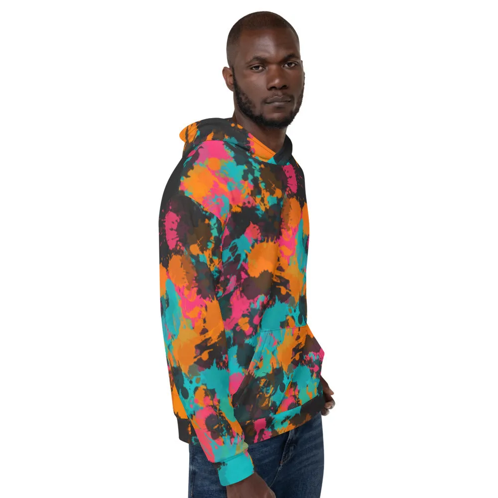 Fiesta Colors Paint Splatter Pullover Hoodie