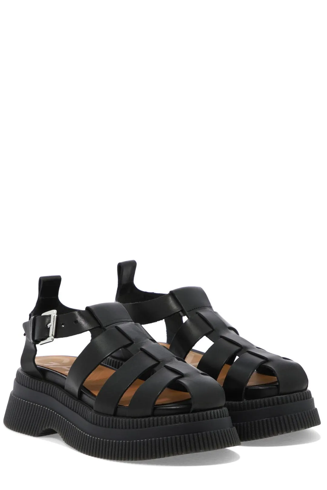 Ganni Creepers Buckle Fastened Caged Sandals