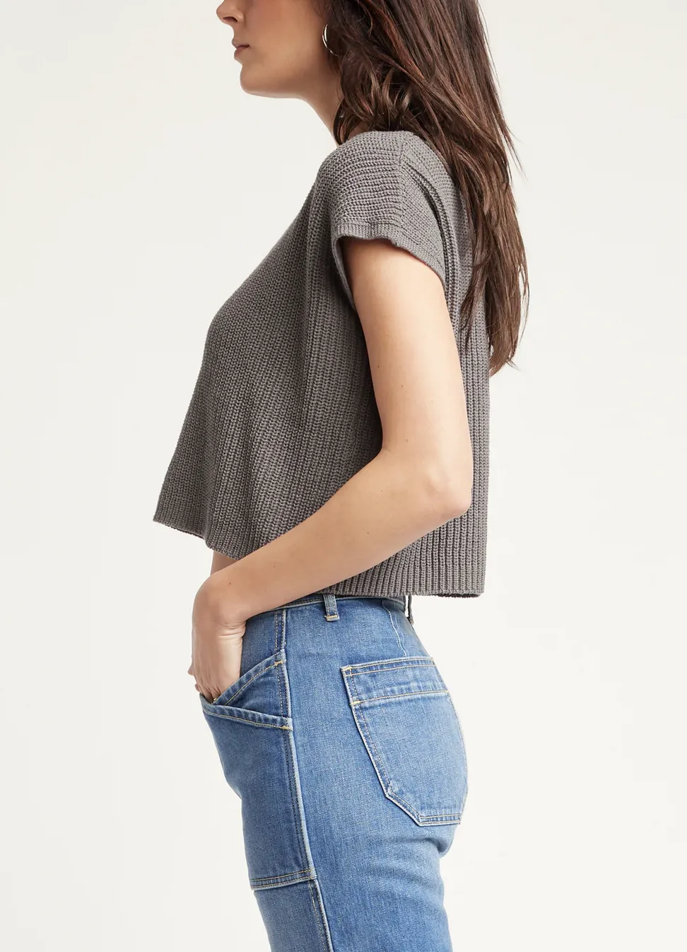 GILLIAN CROPPED SWEATER TEE