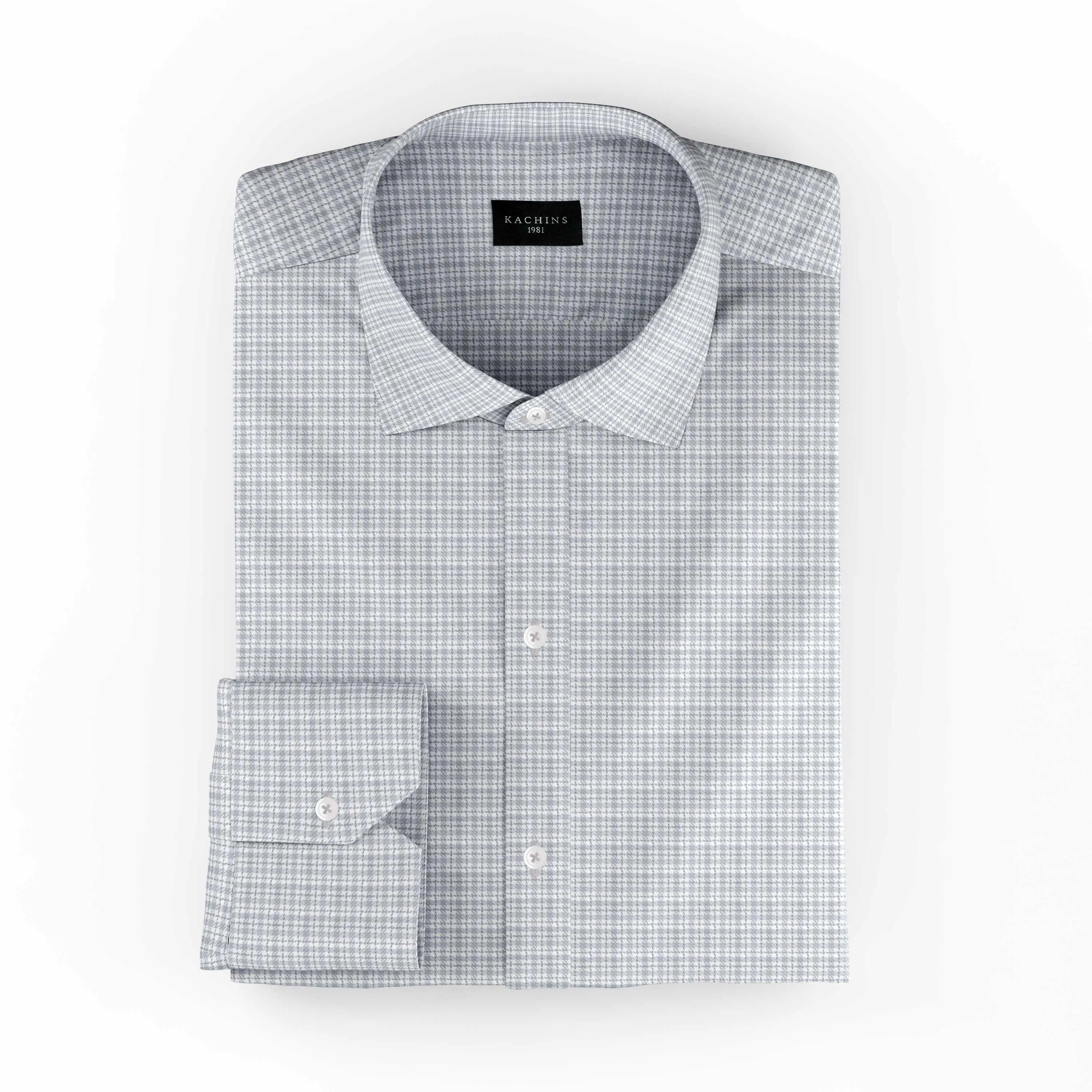 Grey Cells Light Grey Checks Shirt