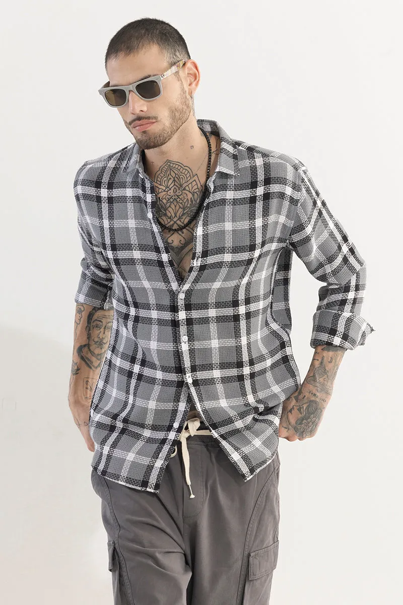 Gridline Grey Checks Shirt