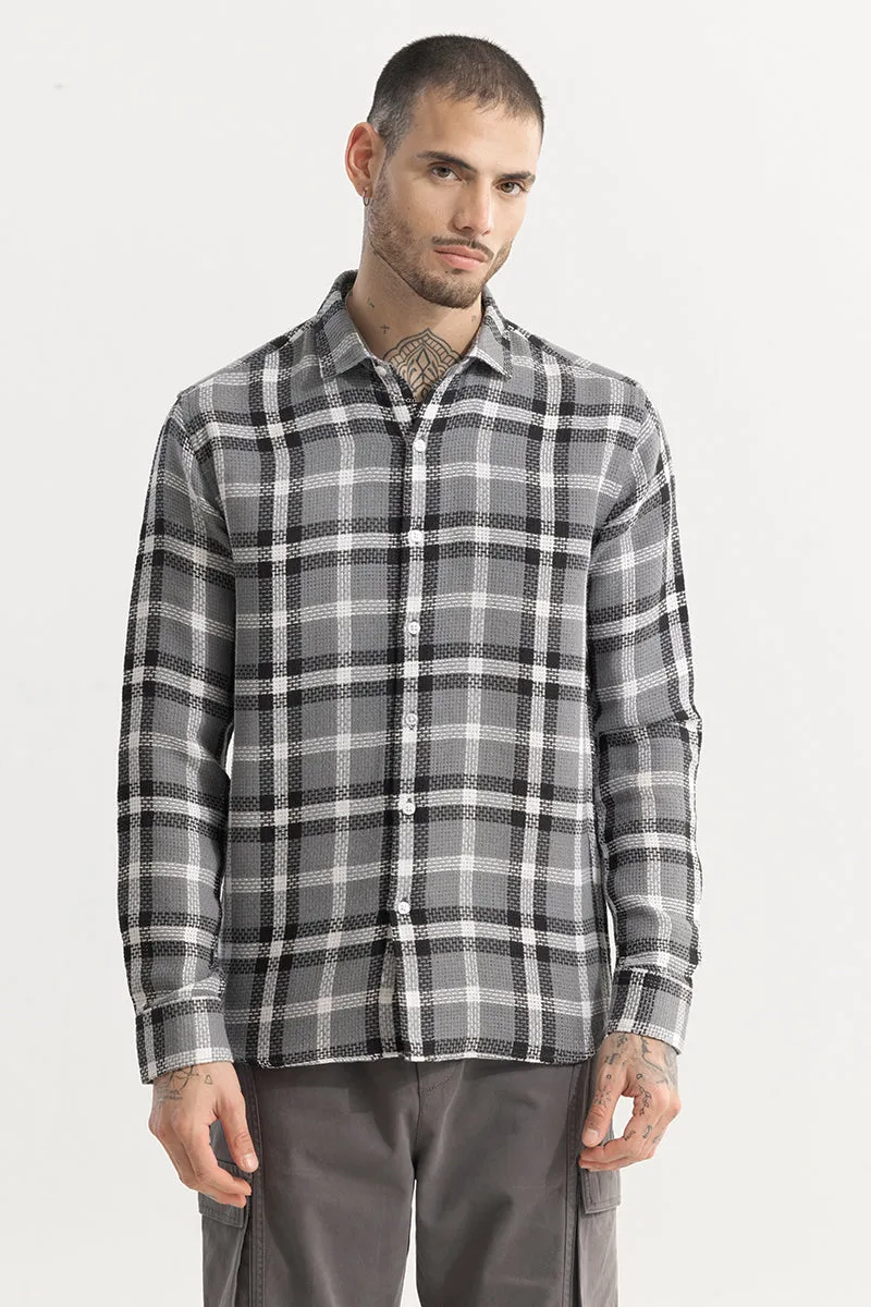 Gridline Grey Checks Shirt