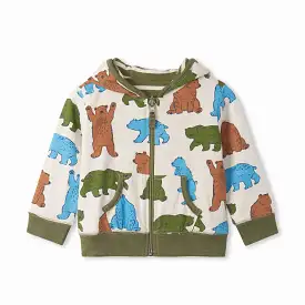 Hatley Fall Cubs Reversible Baby Hoodie