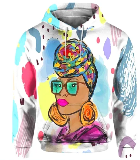 Headwrap Colorful Style All Over Apparel Hoodie