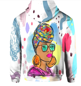 Headwrap Colorful Style All Over Apparel Hoodie