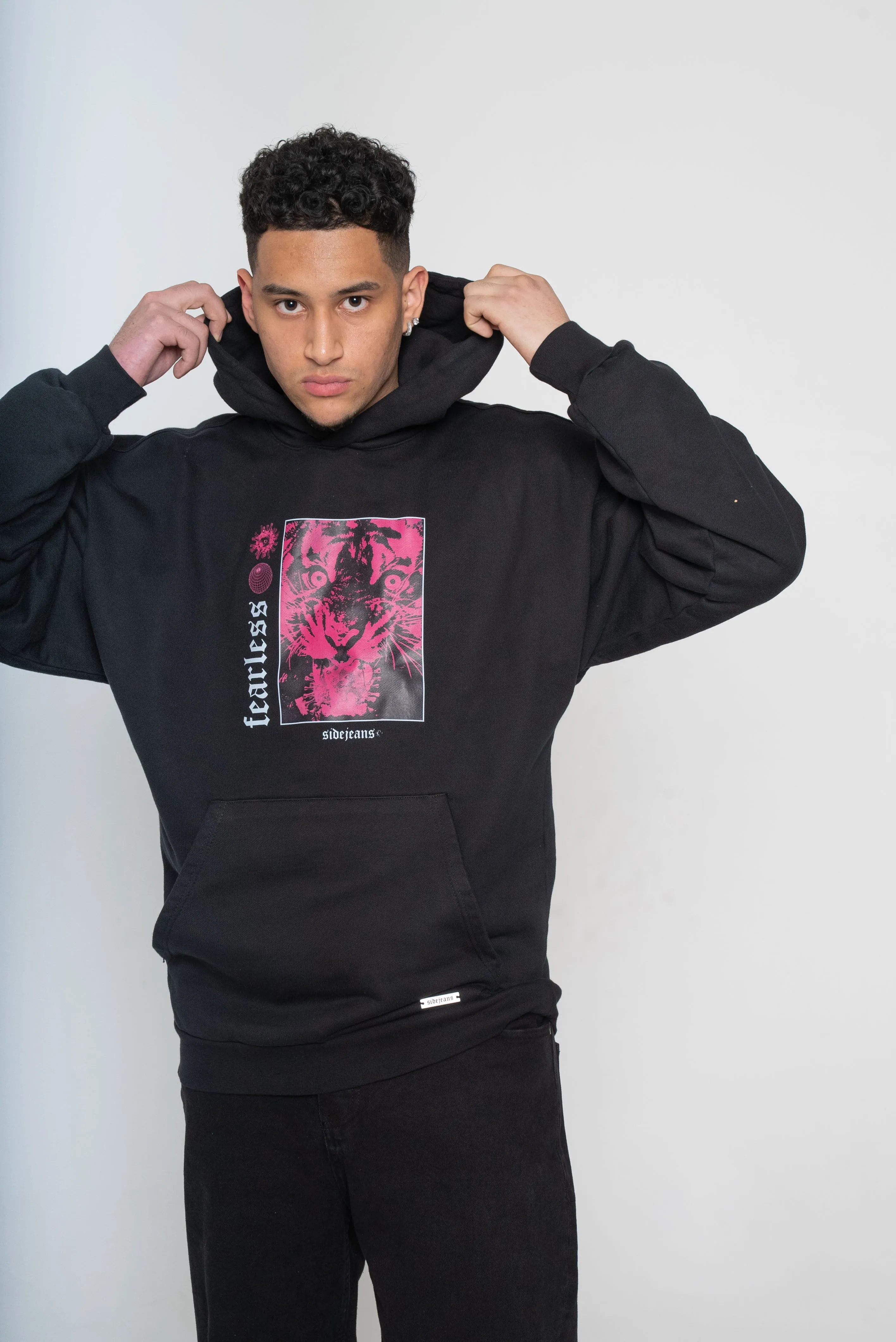 HEAVY FEARLESS MAGENTA/BLACK HOODIE