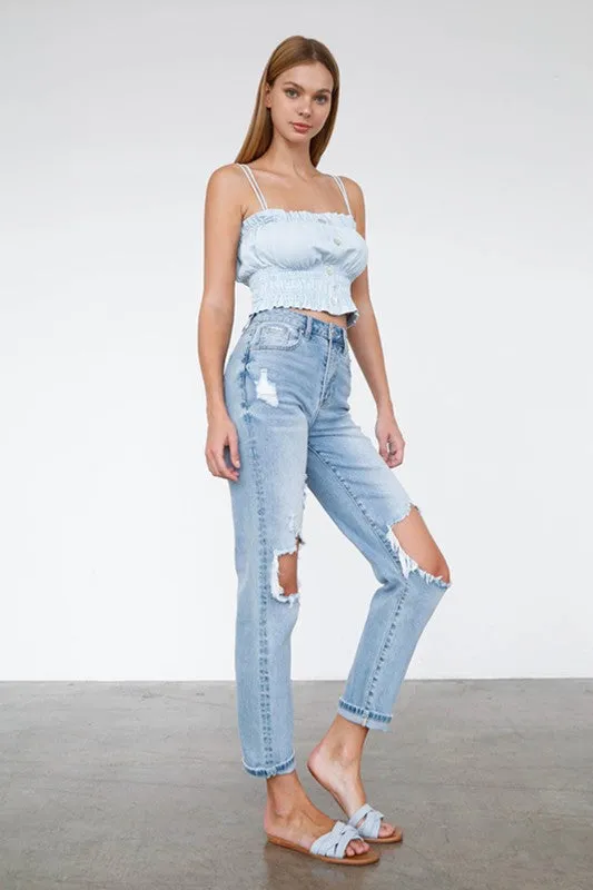 HIGH WAIST MOM JEANS