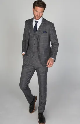 Hobbs Grey Men's Three Piece Suit